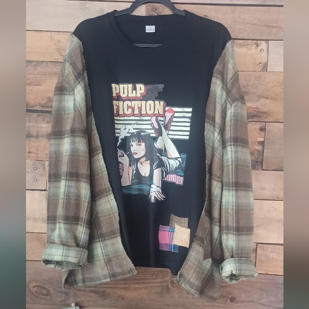 Upcycled Pulp Fiction Graphic Shirt